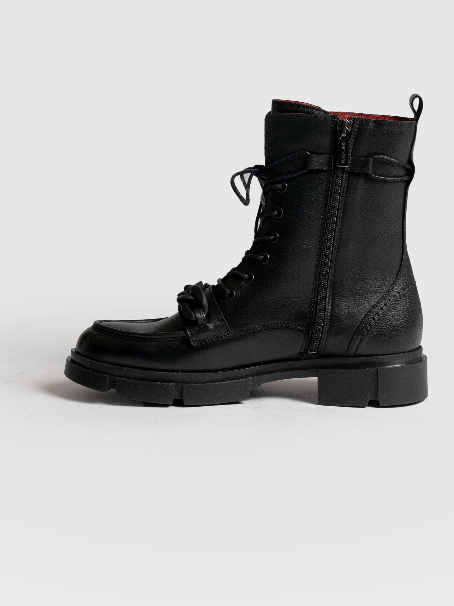 Jagger Chain Boot Black - Women's Leather Boots | Saint + Sofia® EU